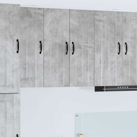 vidaXL Meuble mural LUCCA Gris béton 30 x 31 x 80 cm Bois d'ingénierie