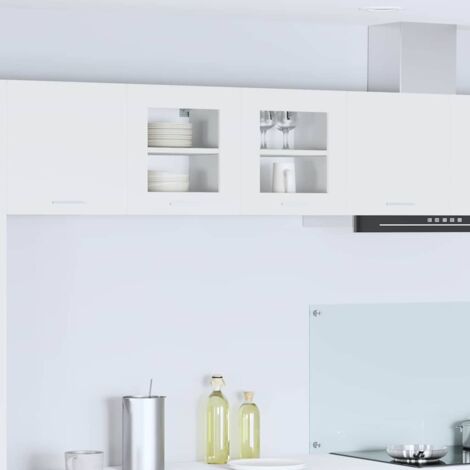 vidaXL Armoire suspendue 2 pcs Blanc 40 x 31 x 40 cm Bois d'ingénierie (1/5)