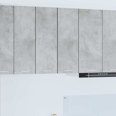 vidaXL Armoire suspendue 2 pcs Gris béton et Blanc 30 x 31 x 80 cm (1/5)