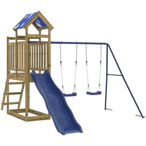 vidaXL Aire de jeux d'extérieur bois de pin imprégné