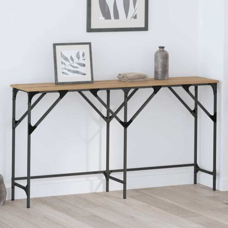 Table console chêne artisanal 140 x 29 x 75 cm vidaXL