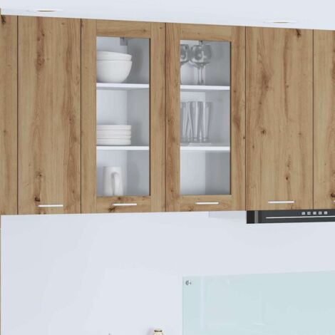 vidaXL Armoire suspendue 2 pcs Chêne artisanal 40 x 31 x 80 cm (1/5)