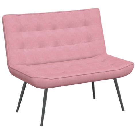 Banc rose 110x74x84 cm velours vidaXL (1/5)
