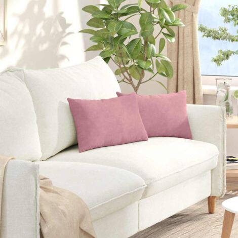 vidaXL Coussins de canapé 2 pcs Rose 50 x 30 cm (1/5)