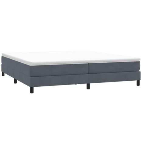Sommier à lattes de lit sans matelas gris foncé 200x220 cm vidaXL