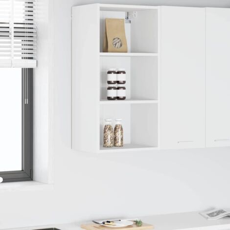 vidaXL Armoire suspendue Blanc 40 x 29,5 x 80 cm Bois d'ingénierie (1/5)