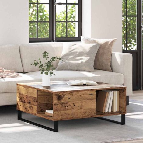 Table basse Bois ancien 80 x 80 x 36,5 cm Bois d'ingénierie vidaXL