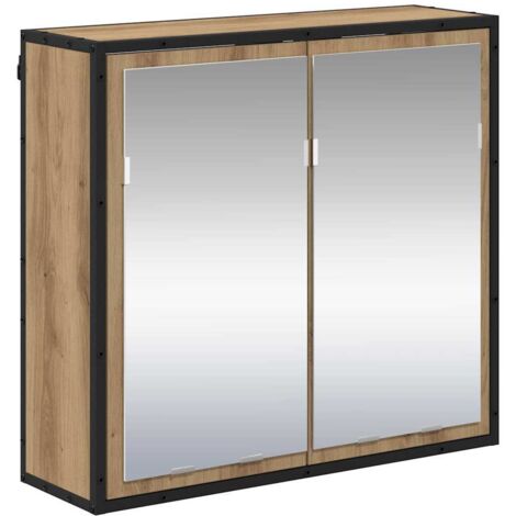 Armoire Miroir de Salle de Bain chêne artisanal 65 x 20 x 60 cm vidaXL (1/5)