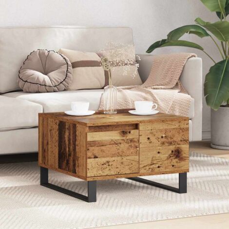 Table basse Bois Ancien 55 x 55 x 36,5 cm Bois d'ingénierie vidaXL
