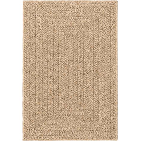 Vidaxl – Tapis kilim beige 120x120 cm – Aspect jute – Résistant aux UV – Pour intérieur et extérieur – Facile à nettoyer