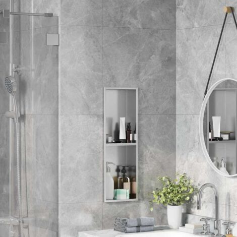 Niche de Douche Argent 60 x 20 x 9.5 cm Acier inoxydable vidaXL