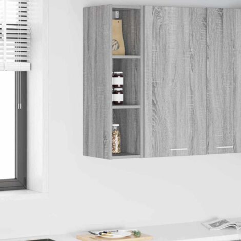 vidaXL Armoire suspendue avec stockage Gris Sonoma 20 x 29,5 x 80 cm (1/5)