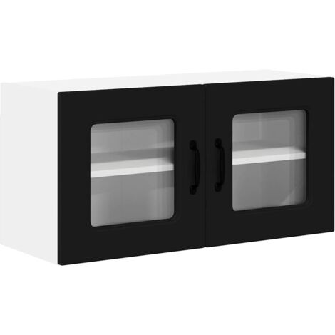 vidaXL Panneau de lave-vaisselle Kalmar Noir 80 x 31 x 40 cm
