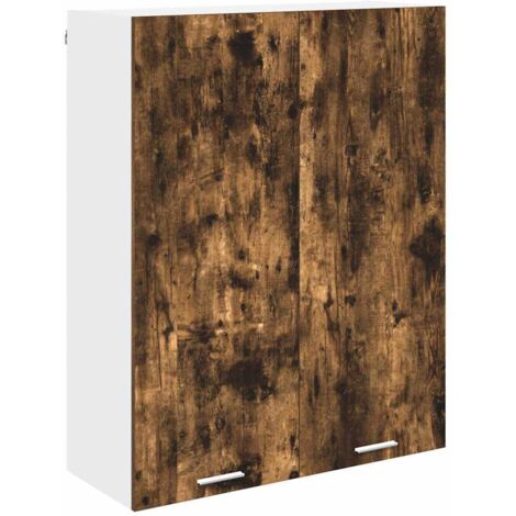 vidaXL Armoire suspendue Chêne fumé 80 x 31 x 100 cm Bois d'ingénierie (1/5)