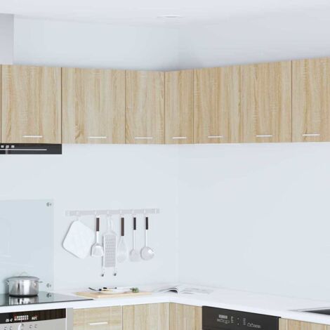 vidaXL Armoire suspendue Chêne Sonoma et Blanc 57 x 57 x 40 cm (1/5)