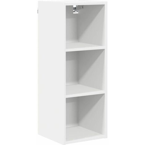 vidaXL Armoire suspendue avec stockage Riga Blanc 30 x 29,5 x 80 cm (1/5)