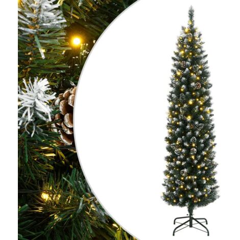 vidaXL Sapin de Noël artificiel mince 150 LED 150 cm (1/5)
