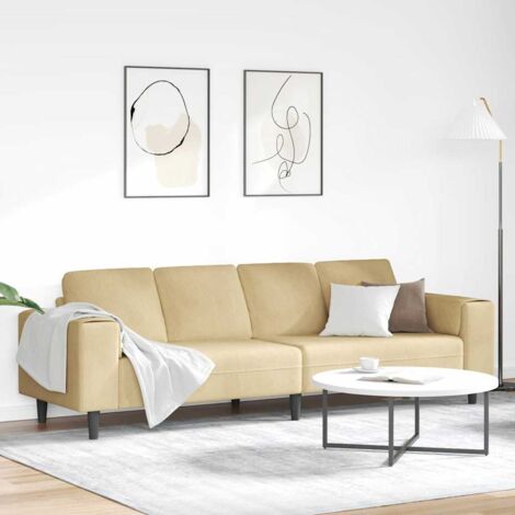 vidaXL Sofa en tissu Vert gris 208 cm Tissu en velours côtelé (1/5)