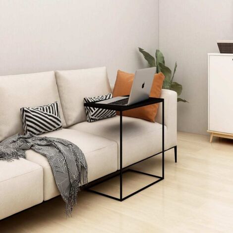 vidaXL Table d'appoint Noir 55x35x66 cm Bois d'ingénierie