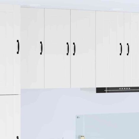 vidaXL Meuble mural LUCCA Blanc brillant 30 x 31 x 80 cm