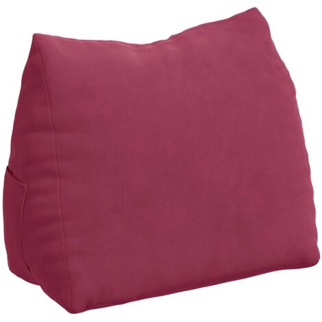Coussin de Dos Bordeaux 45 x 20 x 35 cm Tissu en velours côtelé vidaXL