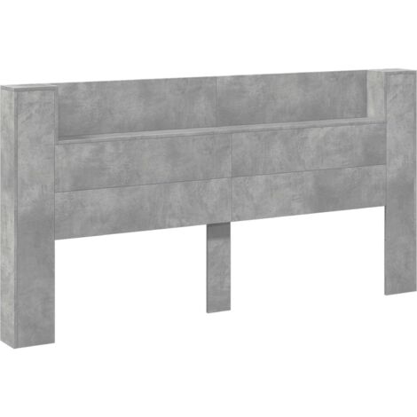 vidaXL Tête de lit Gris béton Bois d'ingénierie