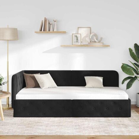 Cadre de lit avec tête de lit Taupe 90x190 cm Tissu