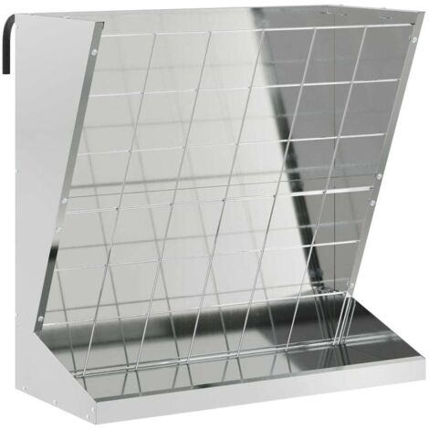 Distributeur de Foin Argent 71 x 33 x 70 cm Acier galvanisé vidaXL (1/5)