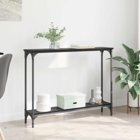 vidaXL  Console Table  Black Oak 100 x 22.5 x 75 cm Engineered Wood