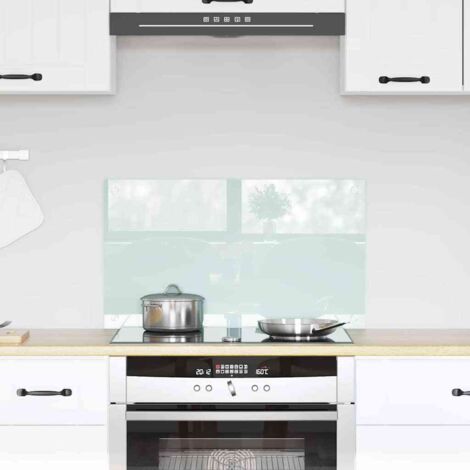 vidaXL  Kitchen Backsplash  Milk 70 x 40 cm Tempered Glass