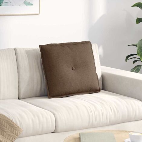 vidaXL Coussin de Dos Marron 50 x 19 x 45 cm tissu