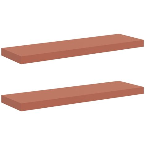vidaXL Étagère Murale 2 pcs Rouge 90 x 23,5 x 4 cm Bois d'ingénierie