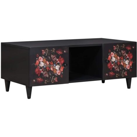 vidaXL Table basse Multicolore 100 x 54 x 40 cm Bois de mangue massif (1/5)