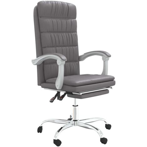 Fauteuil inclinable de bureau Gris Similicuir vidaXL (1/5)