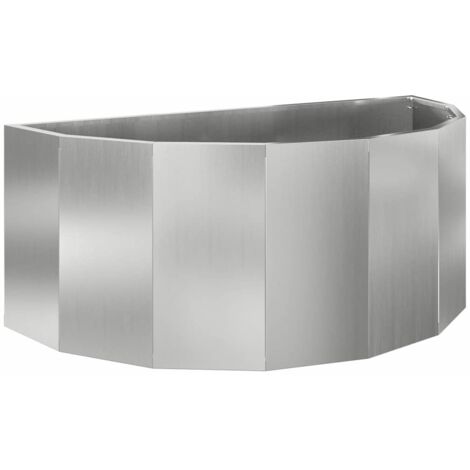 vidaXL Jardinière Argent 90 x 45 x 35 cm Acier galvanisé (1/5)