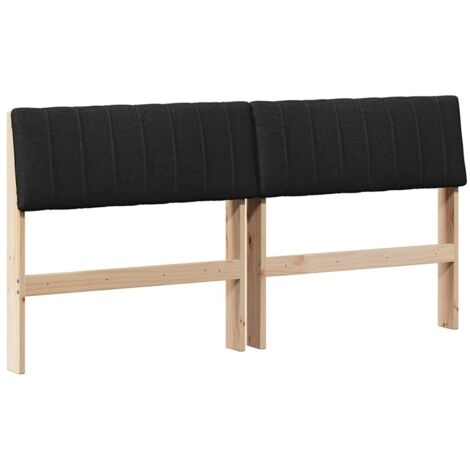 Tête de lit capitonnée Noir 150 cm Pin massif vidaXL (1/5)