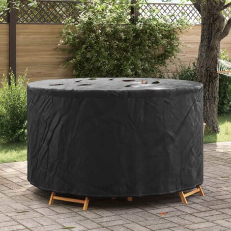 vidaXL Furniture Cover Black 157 x 157 x 71 cm 210D Oxford Fbric