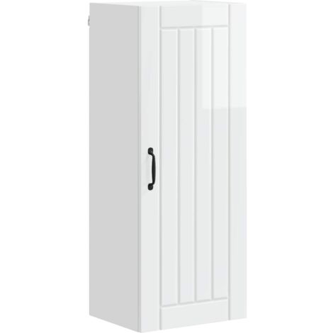 vidaXL Meuble mural LUCCA Blanc brillant 40 x 31 x 100 cm