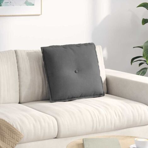 vidaXL  Back Pillow  Dark Grey 50 x 45 cm Microfibre Fabric