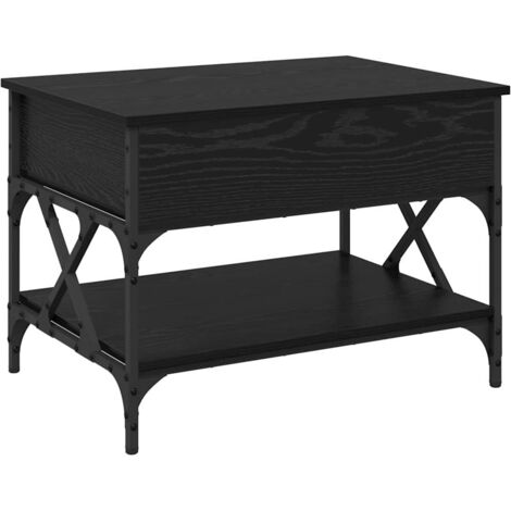 vidaXL Table basse Chêne noir 70x50x50cm Bois d'ingénierie