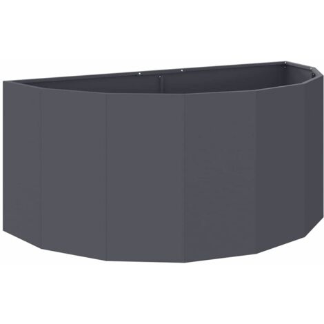 vidaXL Jardinière Anthracite 120 x 60 x 50 cm Acier