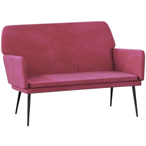 vidaXL Banc Rouge bordeaux 108x79x79 cm Velours