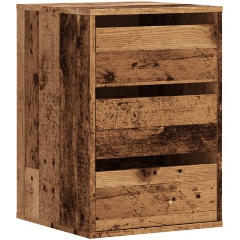 vidaXL Corner Chest of Drawers Old Wood 40x41x58 cm Engineered Wood