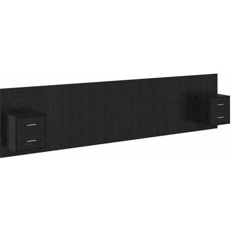 vidaXL Tête de lit avec armoire 3 pcs Chêne noir Bois d'ingénierie