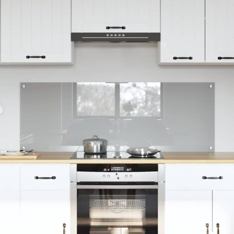 vidaXL Crédence de cuisine 2 pcs Gris clair 70 x 50 cm verre trempé