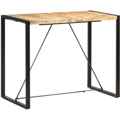 Table de bar 140x70x110 cm Bois de manguier massif vidaXL (1/5)