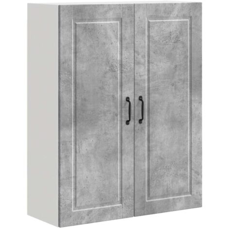 vidaXL Meuble mural PORTO Gris béton 80 x 31 x 100 cm
