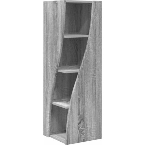 vidaXL Meuble d'angle Gris Sonoma 32x32x102cm Bois d'ingénierie