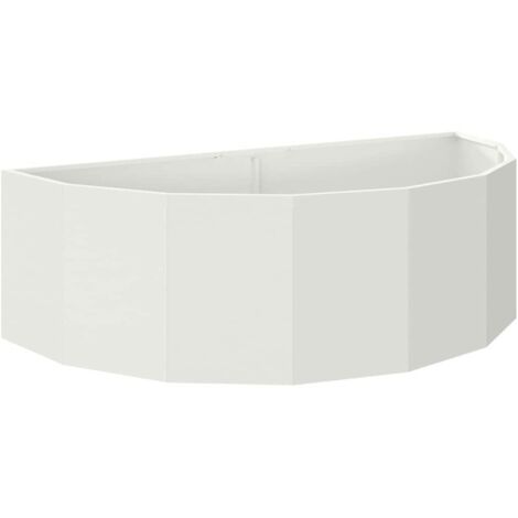 vidaXL Jardinière Blanc 120 x 60 x 35 cm Acier