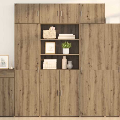 vidaXL Armoire de rangement Chêne artisanal 80 x 42,5 x 225 cm